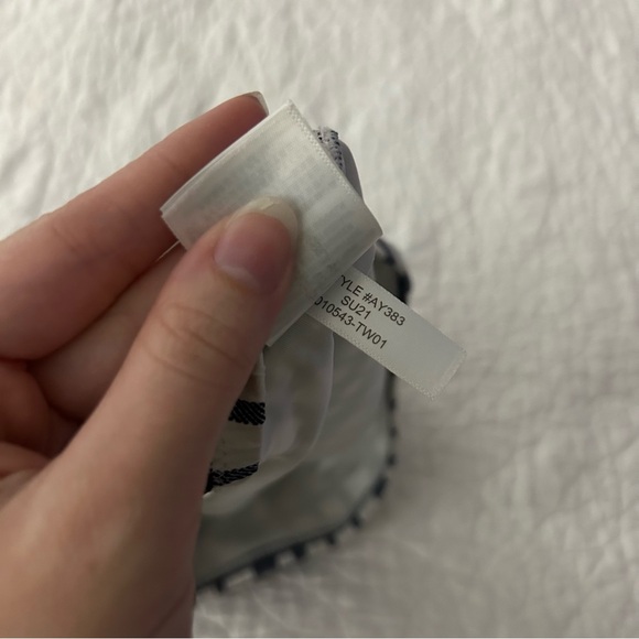 J. Crew Tie-front Underwire Top & High Waist Bottoms in Navy Blue Plaid Bikini - Picture 10 of 10